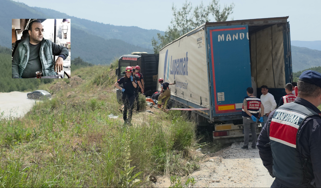 Tire’de tır devrildi: Sürücü dorsenin altında can verdi