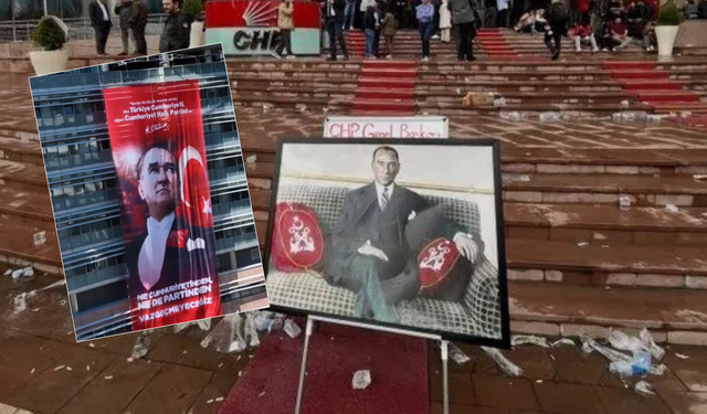 Yeni Parti açıklamasının ardından CHP Genel Merkezi'nden pankartlı cevap