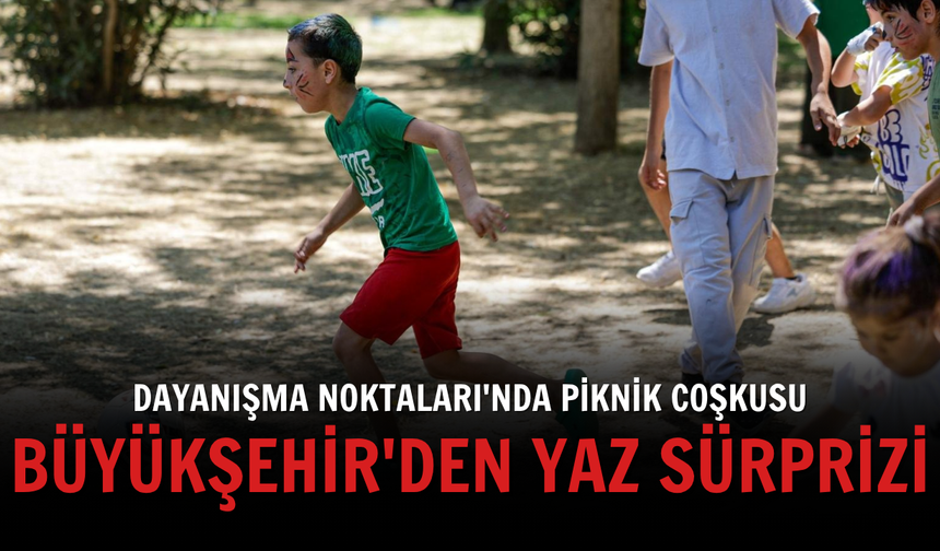 Büyükşehir'den yaz sürprizi: Dayanışma Noktaları'nda piknik coşkusu