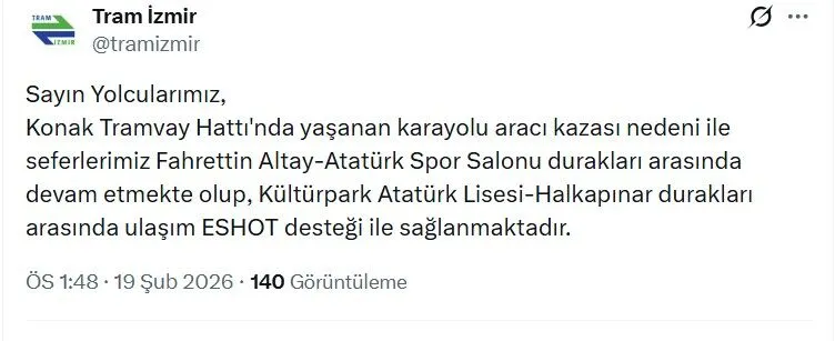 Konak Tramvayinda Kaza Meydana Geldi Bu Duraklarda Seferler Iptal Edildi