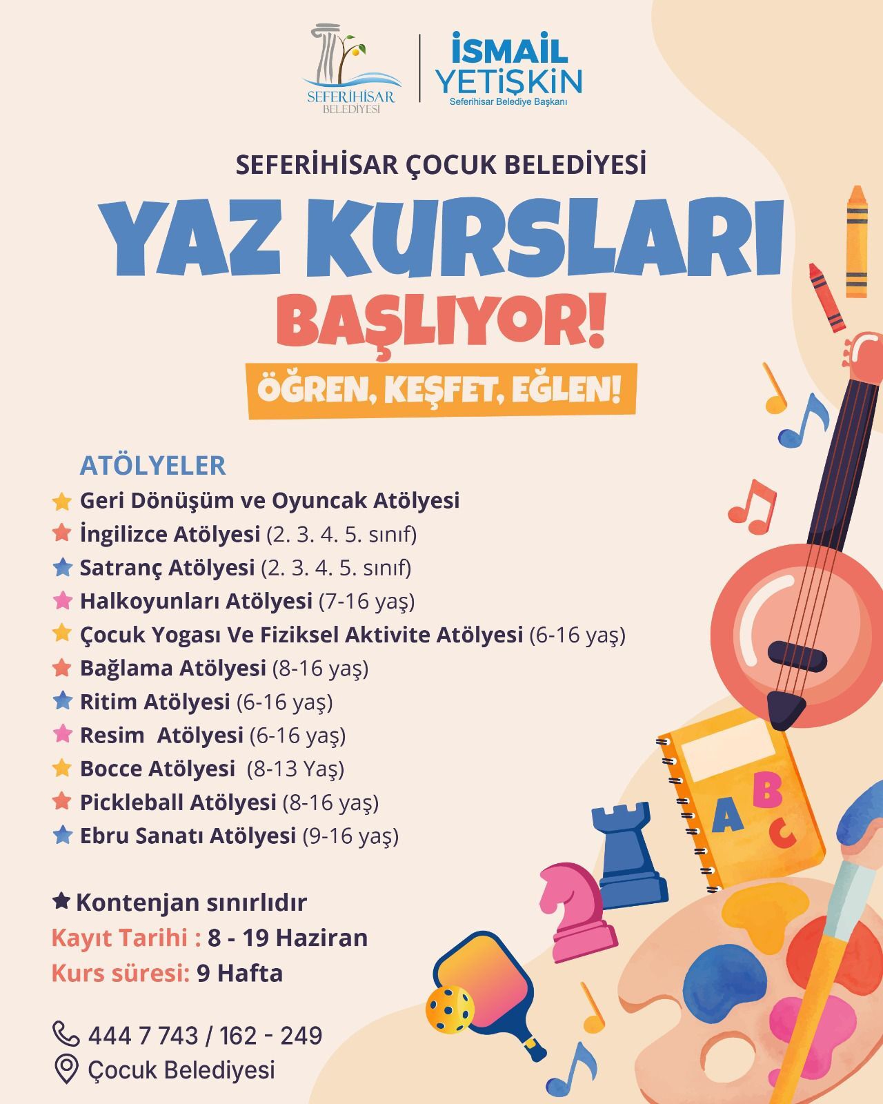 Seferihisar Belediyesi Yaz Kursu